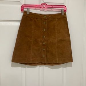 Brown corduroy skirt